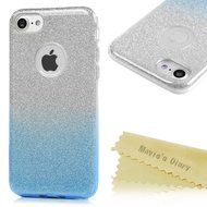 iPhone 7 Case (4.7 inch) - 3 in 1 High Protection Shockproof Soft TPU Rubber Outer Case + Shiny Sparkling PVC... N58