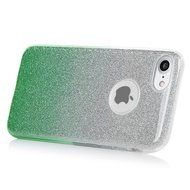 iPhone 7 Case (4.7 inch) - 3 in 1 High Protection Shockproof Soft TPU Rubber Outer Case + Shiny Sparkling PVC... N62