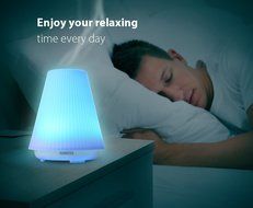 AVANTEK Essential Oil Diffuser, Ultrasonic Aromatherapy Humidifier with 7-Color Lights, 100ml