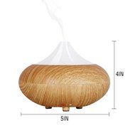 Essential Oil Diffuser Humidifier,7 Color LED Lights Changing , Wood Grain 140ml Ultrasonic Diffuser Cool Mist...