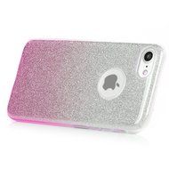 iPhone 7 Case (4.7 inch) - 3 in 1 High Protection Shockproof Soft TPU Rubber Outer Case + Shiny Sparkling PVC... N65