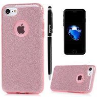 iPhone 7 Case (4.7 inch) - 3 in 1 High Protection Shockproof Soft TPU Rubber Outer Case + Shiny Sparkling PVC... N67