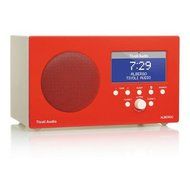 Tivoli Audio Albergo Clock Radio with Bluetooth, Gloss Red/White N4