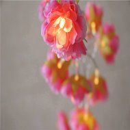 KAKA(TM) Creative DIY Pink Flower Led String Lights with Battery Operated Light for Christmas Wedding Party Garden... N2