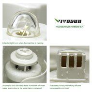 VIVOSUN 2 Gallon Capacity Ultrasonic Cool Mist Humidifier w/ LED Light N4