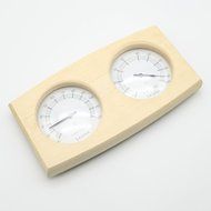 Double Sauna Wooden Hygrothermograph Thermometer Hygrometer Sauna Room Accessory