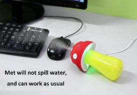 Yquelle Mini USB Ultrasonic Humidifier Mushrooms Humidifier with LED Lighting Creative Gifts Ideal (Red) N4