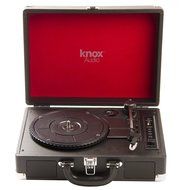 Knox Portable Bluetooth USB Turntable with Built-in Speakers (Black) N3