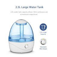 Seneo Cool Mist Ultrasonic Humidifier, 2.5L Whole House Humidifiers with 12-hour Working Time, Germproof Water...