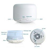 500ml Aromatherapy Essential Oil Diffuser Ultrasonic Air Humidifier with 7 LED Color Changing Lights Cool Mist... N2