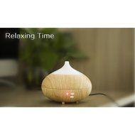 Wood Grain Electric Essential Oil Diffuser Silent Ultrasonic Cool Mist Humidifier Aromatherapy Air Purifier (Dark...
