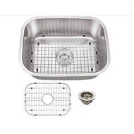Schon SCSBL18 Undermount 18-Gauge Single Bowl Sink 23 7/16-Inch by 17 3/4-Inch, Stainless Steel by Schon
