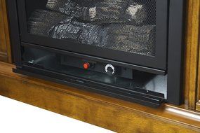 Pleasant Hearth VFF-PH20D Heritage Compact Vent-Free Dual Fuel Gas Fireplace with Wall Corner Combo N3