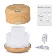 Ledgle Essential Oil Diffuser 400ml Wood Grain Ultrasonic Aroma Diffuser Mist Air Humidifier with 7 Color Changing...