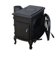 HorseFlame Extra Large Cast Iron Freestanding Wood Burning Stove HF737U Paint Black N5