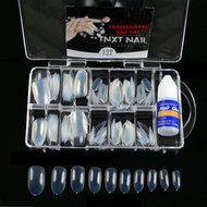 Spritech(TM) 100 Clear False Fake Full Oval Nails Manicure Tools N2