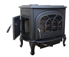 HorseFlame Extra Large Cast Iron Freestanding Wood Burning Stove HF737U Paint Black N6