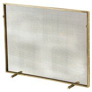 Modern Classic Simple Iron Fireplace Screen - Gold N3
