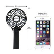 iEGrow Portable USB Mini Battery Fans with Umbrella Hanging and Metal Clip(Black)