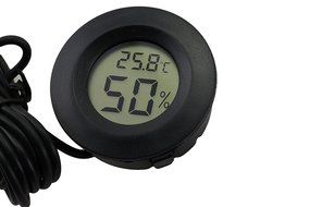 Excelity Mini Digital LCD Thermometer Hygrometer (Black)