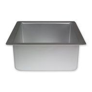 PME Square 8&quot; x 8&quot; x 3&quot; Seamless Professional Aluminum Baking Pan, Silver N2