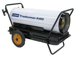 L.B. White CP400BK Tradesman K400 Portable Forced Air Kerosene Heater, 400,000 Btuh