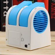 DShop Desktop Dual Bladeless Portable Adjustable Angles Scented Air Conditioning Air Cooler USB Electric Mini... N3