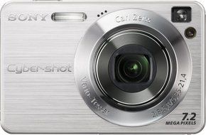 Sony Cybershot DSCW120 7.2MP Digital Camera with 4x Optical Zoom with Super Steady Shot (Silver) N15
