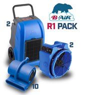 R1-Pack 2x Compact and Rugged Vantage 1500 Dehimudifiers 10x 2530 CFM 2.9 Amps Vent Air Movers 2x Axial Fans