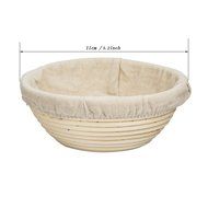 Agile-Shop 8.5 inch Round Banneton Brotform Bread Dough Proofing Rising Rattan Handmade Basket &amp; Linen Liner Cloth N8