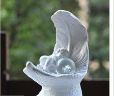FEI&amp;S Creative continental white Angel flowing water fountain process with Humidifier Craft Ornaments