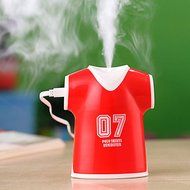 100ml Polo Shirt Design Jersey Humidifier Cool-Mist 100ml Air USB Impeller Humidifier Mist Fogger (Red)