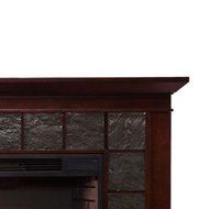 Marcos 60 in. Freestanding Portable Indoor Electric Firebox &ndash; Fireplace Heater in Warm Brown Walnut &amp; Classic...