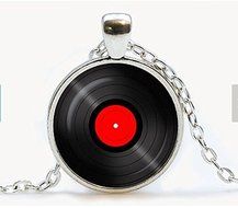 Vinyl Record pendant. Gramophone record necklace. Vinyl records albums, Retro jewelry, birthday gift