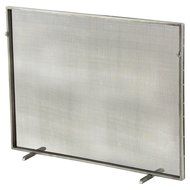 Modern Classic Simple Iron Fireplace Screen - Gold N5