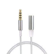 KetDirect 20cm(0.6ft) 4 pole 3.5mm 1/8 inch Male to Female Silver plated Stereo Audio Cable headphone earphone... N5