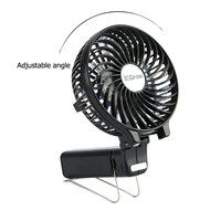 iEGrow Portable USB Mini Battery Fans with Umbrella Hanging and Metal Clip(Black) N5