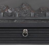 Modern Embedded Fireplace Electric Insert Heater Glass View Log Flame Remote Home - P1 N5