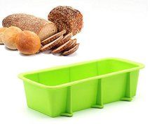Astra Gourmet FDA Grade BPA Free Silicone Loaf Pan for Cake or Bread 9 1/2 by 4 1/2Inch - Green