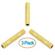 Aurum Cables 5-pack 6.35mm to 6.35mm Stereo Audio Coupler Adapter - Female to Female N9