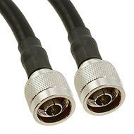 50 feet of LMR-400 Ultra Low Loss Coax Cable with N Male Connector Ends, Black