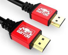 Gator Cable 10 feet Red HDMI 2.0 cable with durable and rugged aluminum housing case and Ultra High Speed bidirectional... N9