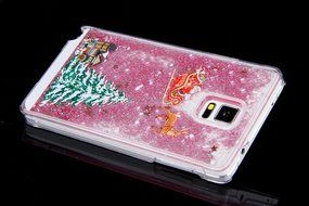 Galaxy S5 Case,Galaxy S5 Liquid Cover,PHEZEN Christmas Tree Santa Claus Design Cool Quicksand Moving Stars Bling... N2