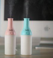 Mayskey Portable Cool Bottle 180ml USB Ultrasonic Humidifier Atomizer with LED Light (Green) N3