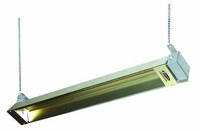 TPI Corporation OCH57-240V Quartz Electric Infrared Heater, Outdoor/Indoor Rated, Stainless Steel, 3000W, 240V