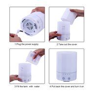 Essential Oil Diffuser,WOWGO 200ml Cool Mist Aroma Humidifier with Color LED Lights ,Touch Sensitive Switch with... N2