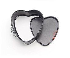 Astra Gourmet Set of 2 Mini Non-Stick Heart Springform Pan,4 by 2-Inch N7