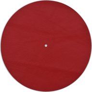 Genuine Leather Turntable Platter Mat - Red