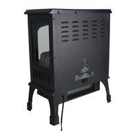 Indoor Electric Stove Heater With Infrared Technology-Beautiful Black Finish With LED Simulated Flames Three Sided...