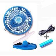 LYWOO Portable Battery Operated Rechargeable Clip on USB Desk Fan with 360 Degree Adjust Large Airflow and Ultra... N2